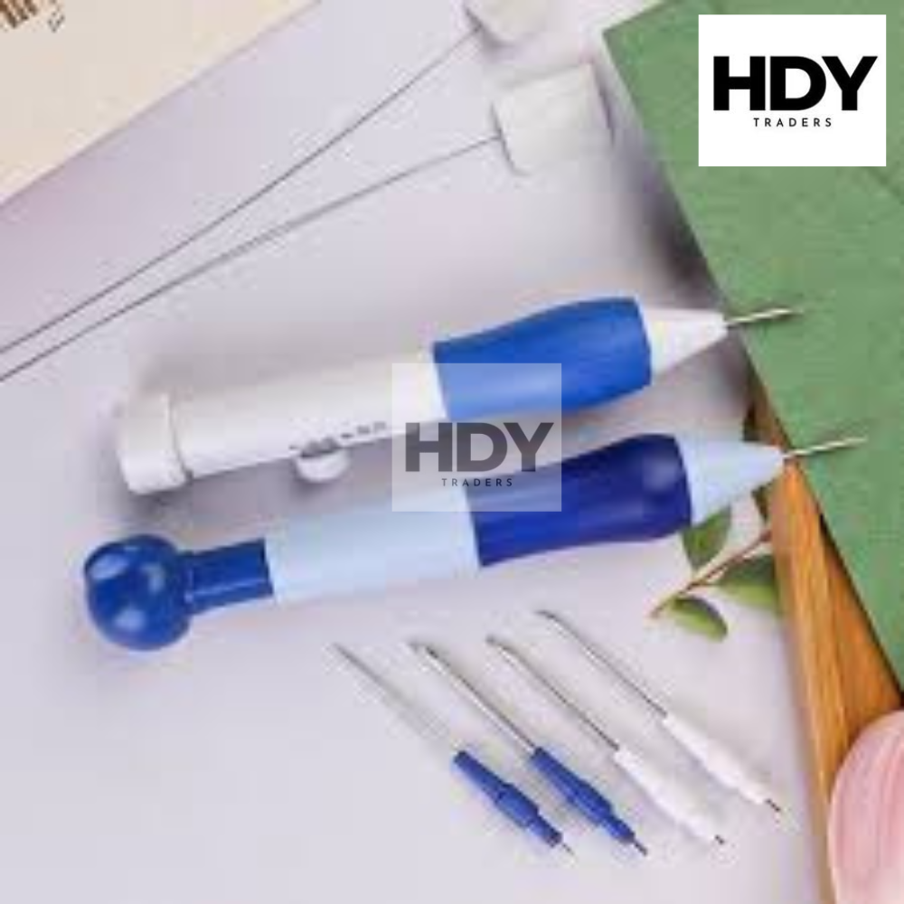 All-in-One 3D Magic Punch Needle Kit – Complete Embroidery Pen Set with Threads & Storage Box for DIY Dress Designing