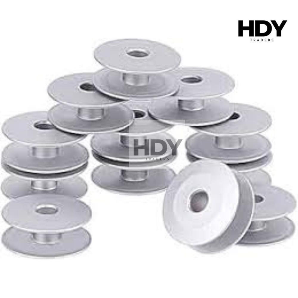 5-Pcs Premium Aluminum Bobbins Kit (25mm) – Lightweight Metal Sewing Machine Bobbins for Industrial & Domestic Use
