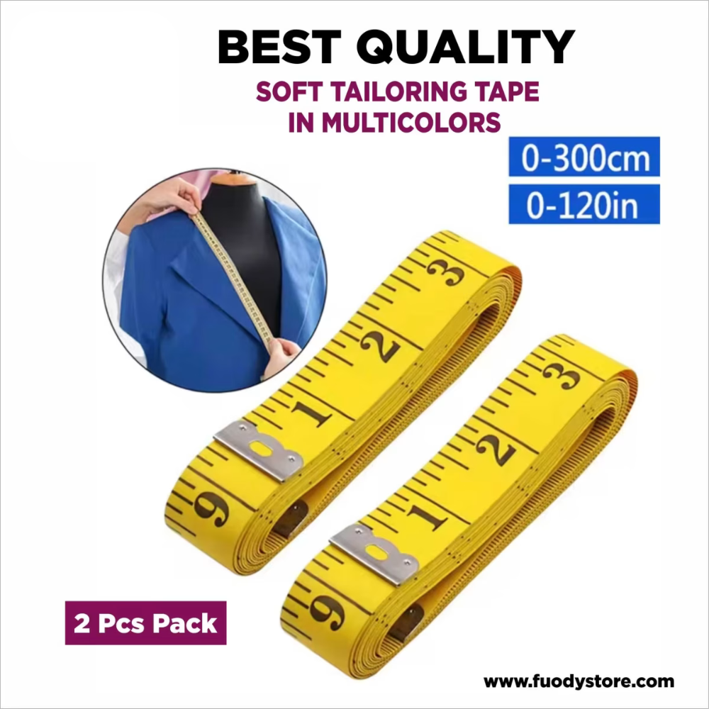 Dual-Sided 60" Tailor Measuring Tape (2 Pcs) | Flexible Sewing Ruler