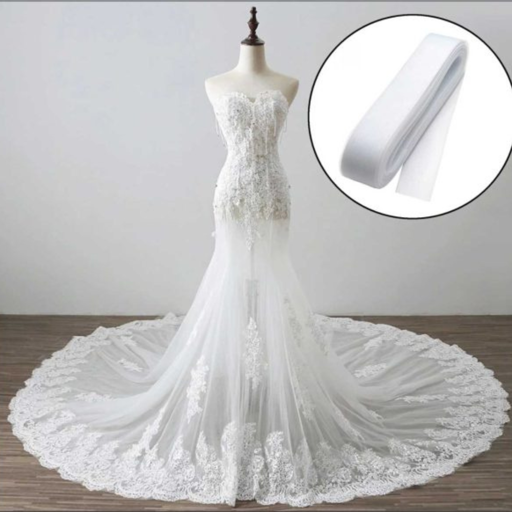 1-Inch Cancan Net Lace Patti (25 Ghaz) | Premium Hard Stiffener