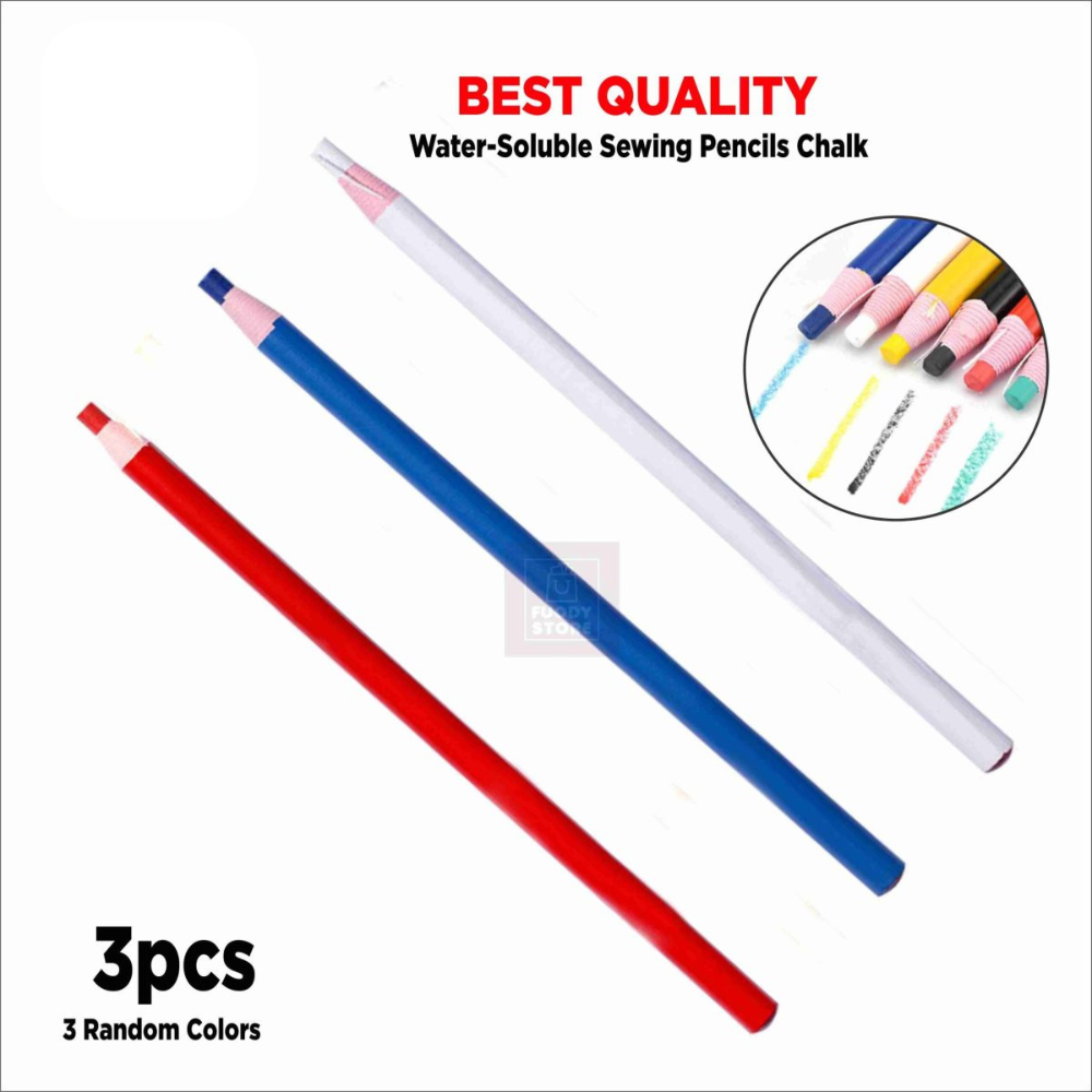 Water Soluble Tailor Sewing Pencils (3 Pcs) | Fabric Marking Set