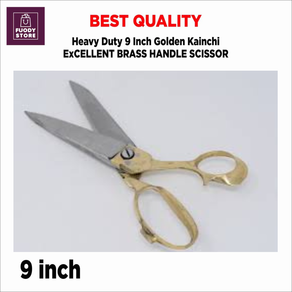 9-Inch Heavy Duty Brass Handle Tailor Scissors | Premium Fabric Shears