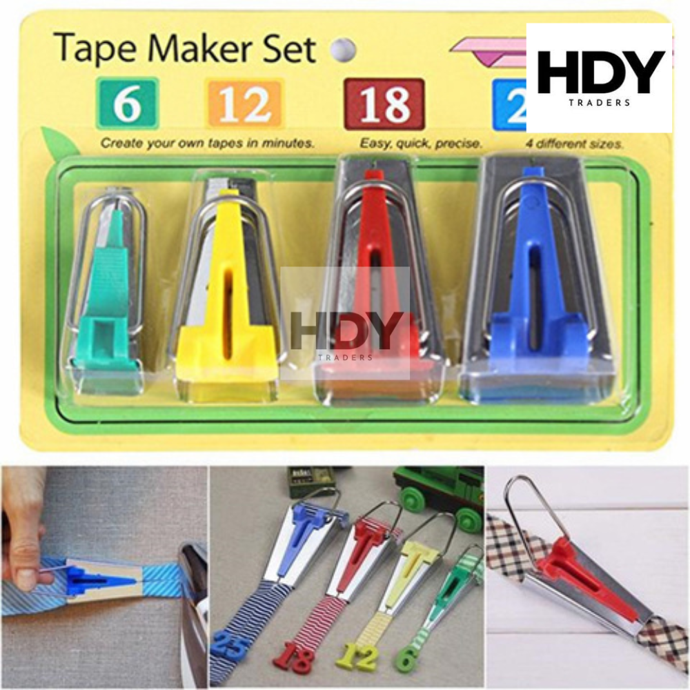 Easy-Fold 4-Size Bias Tape Maker Kit