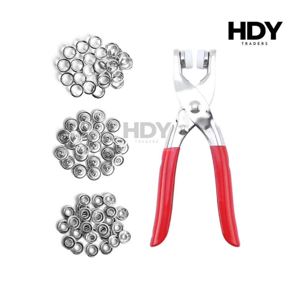 9mm Heavy Duty Rivet Pliers & Snap Button Installation Kit